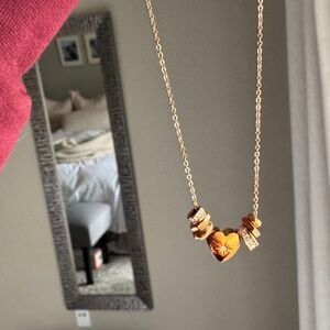 Fossil rose gold necklace